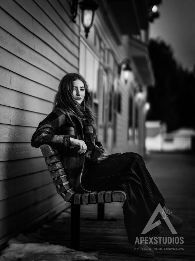 winter portrait, graduation photo