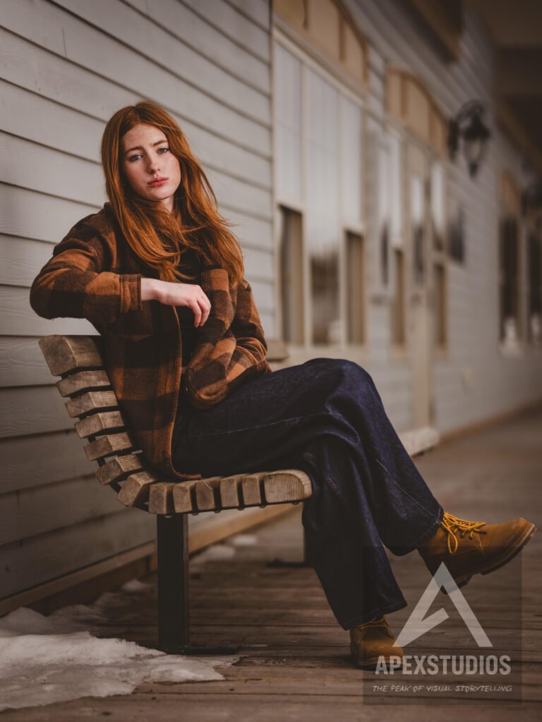 winter portrait, graduation photo