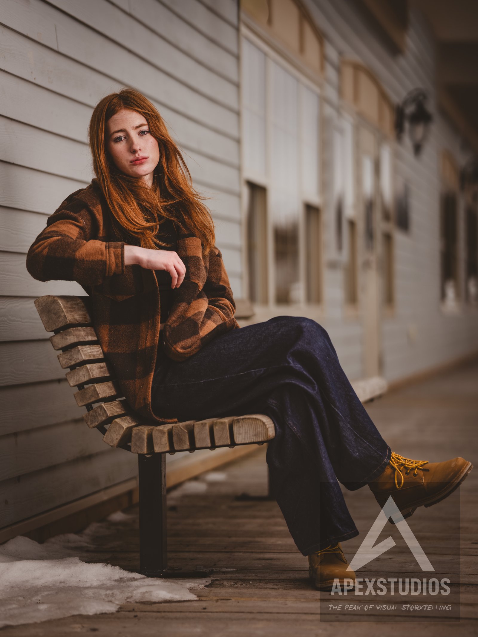 winter portrait, graduation photo