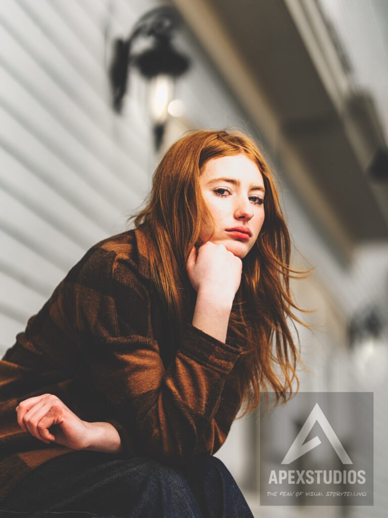 winter portrait, graduation photo