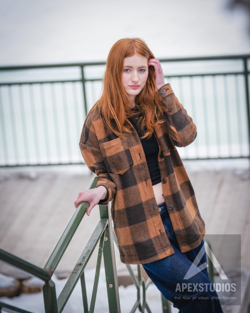 winter portrait, graduation photo