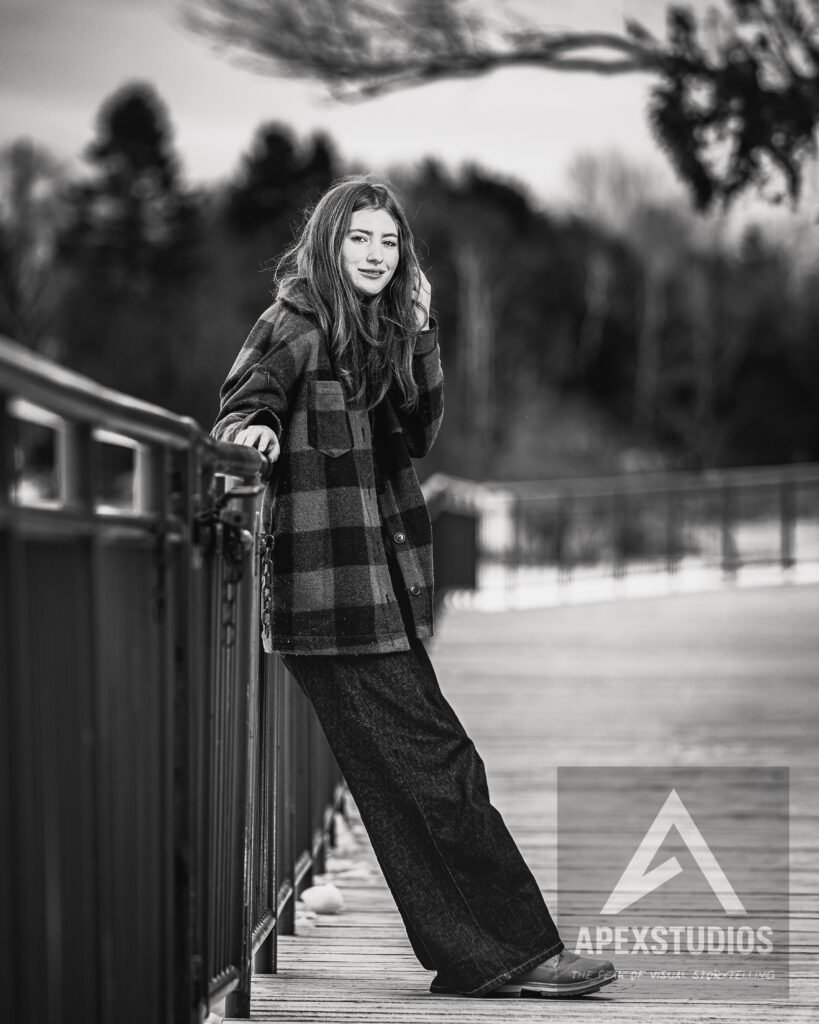 winter portrait, graduation photo