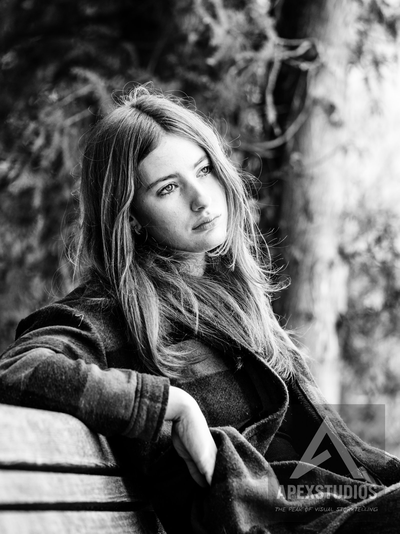 winter portrait, graduation photo