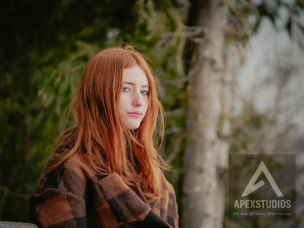 winter portrait, graduation photo