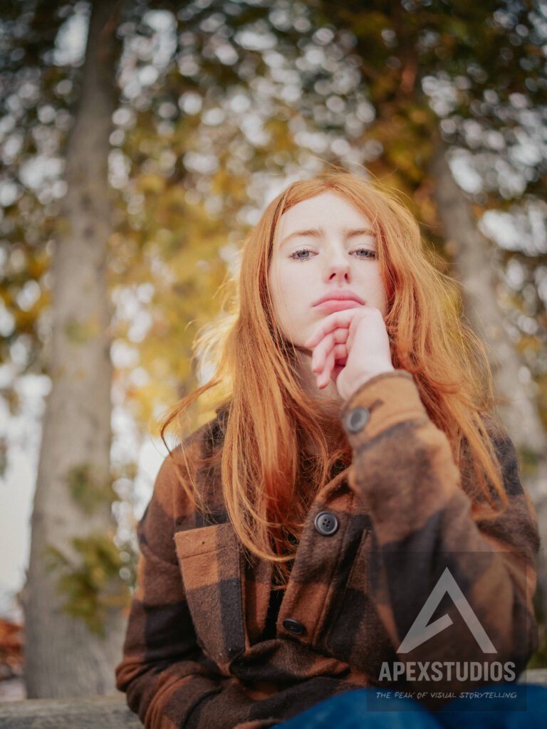winter portrait, graduation photo