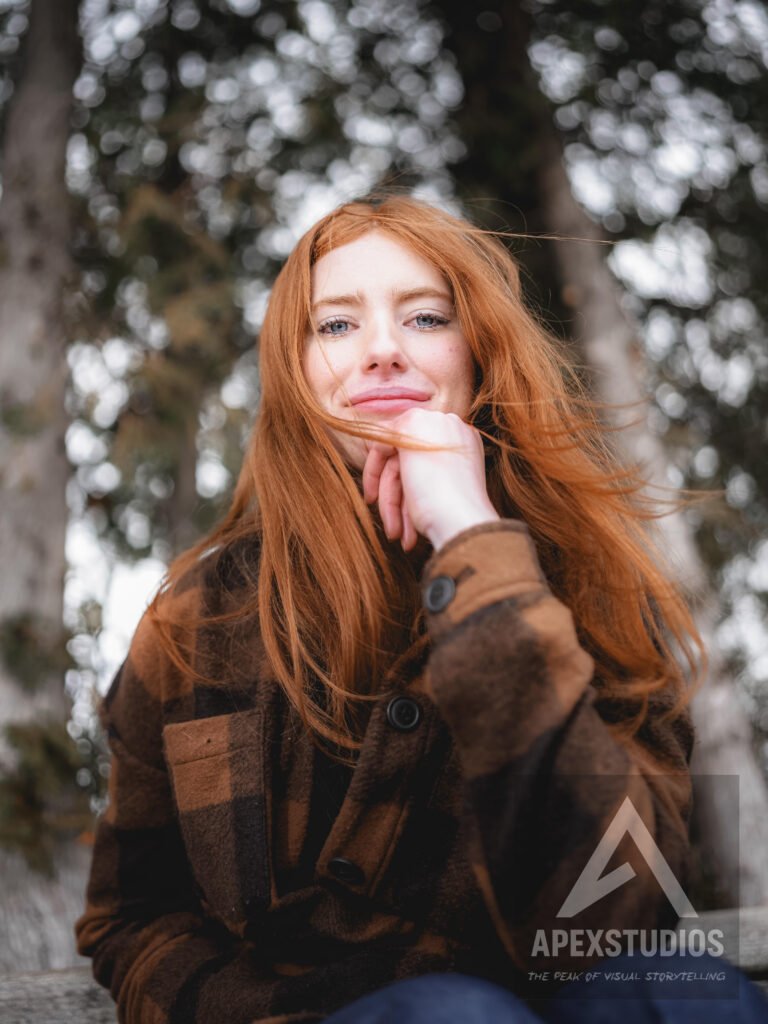 winter portrait, graduation photo