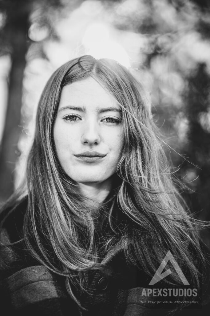 winter portrait, graduation photo