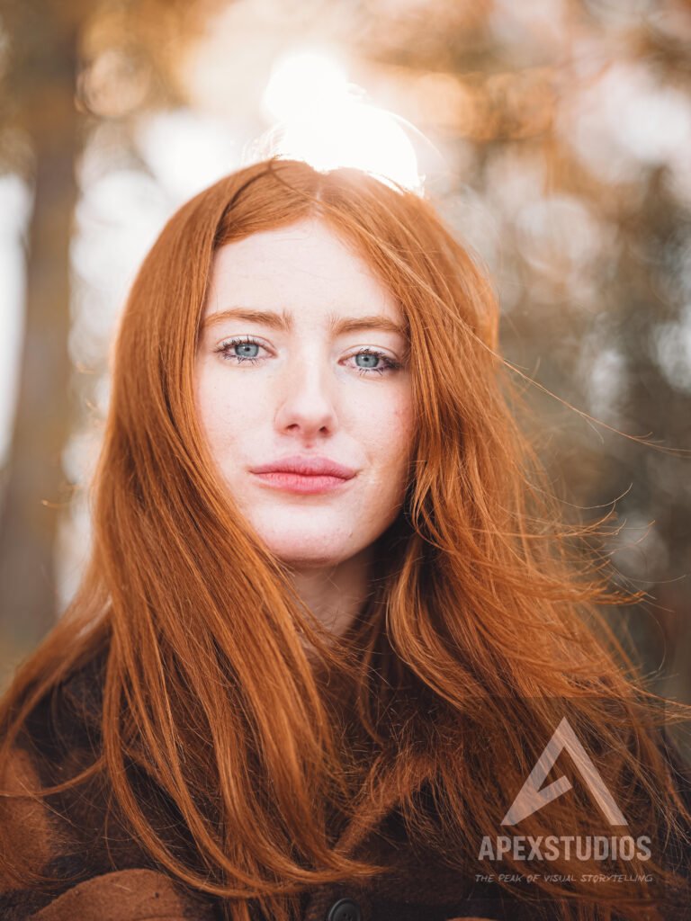winter portrait, graduation photo