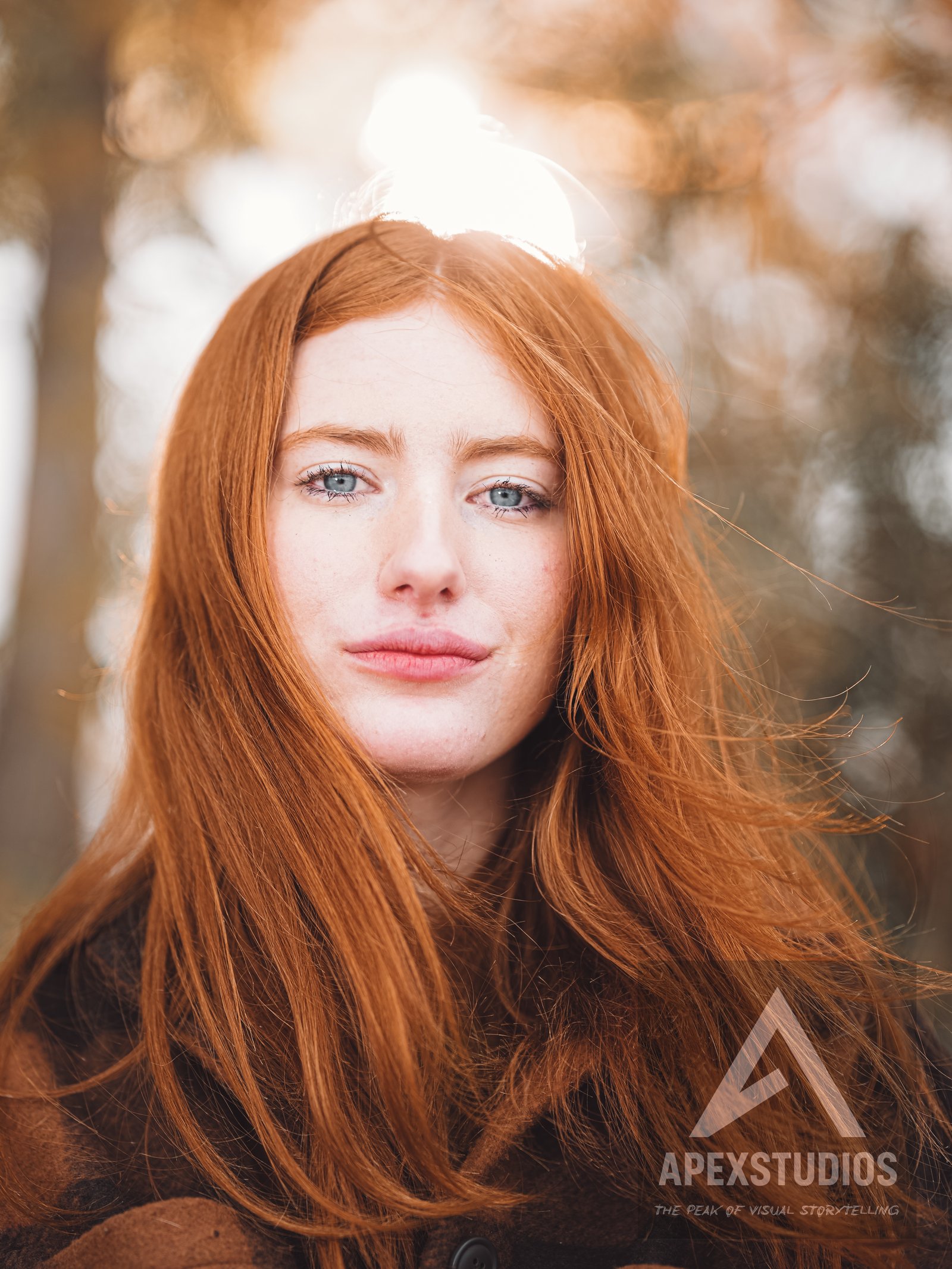 winter portrait, graduation photo