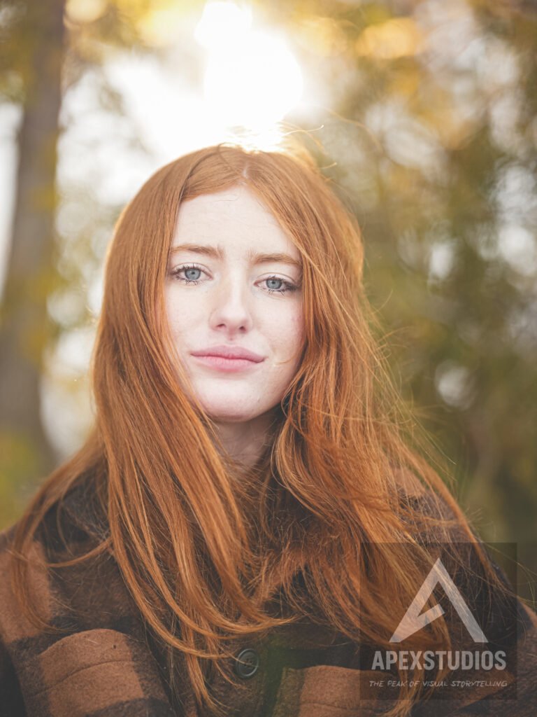 winter portrait, graduation photo
