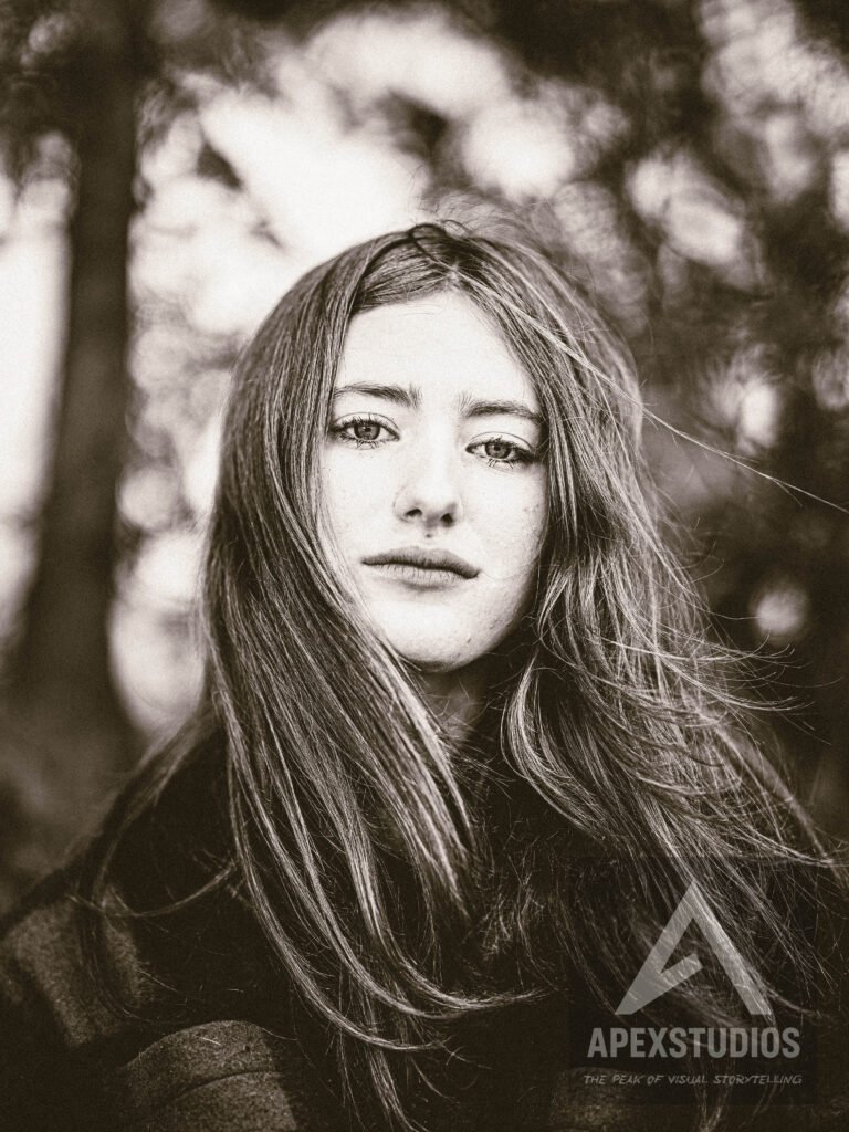 winter portrait, graduation photo