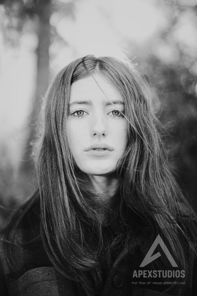 winter portrait, graduation photo