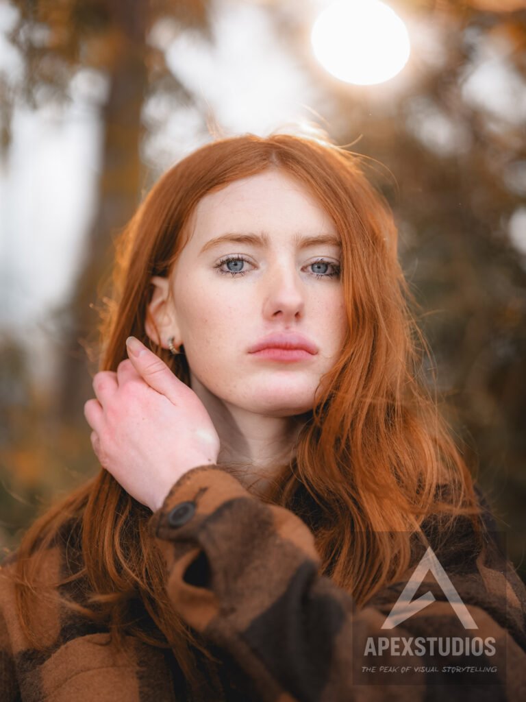 winter portrait, graduation photo