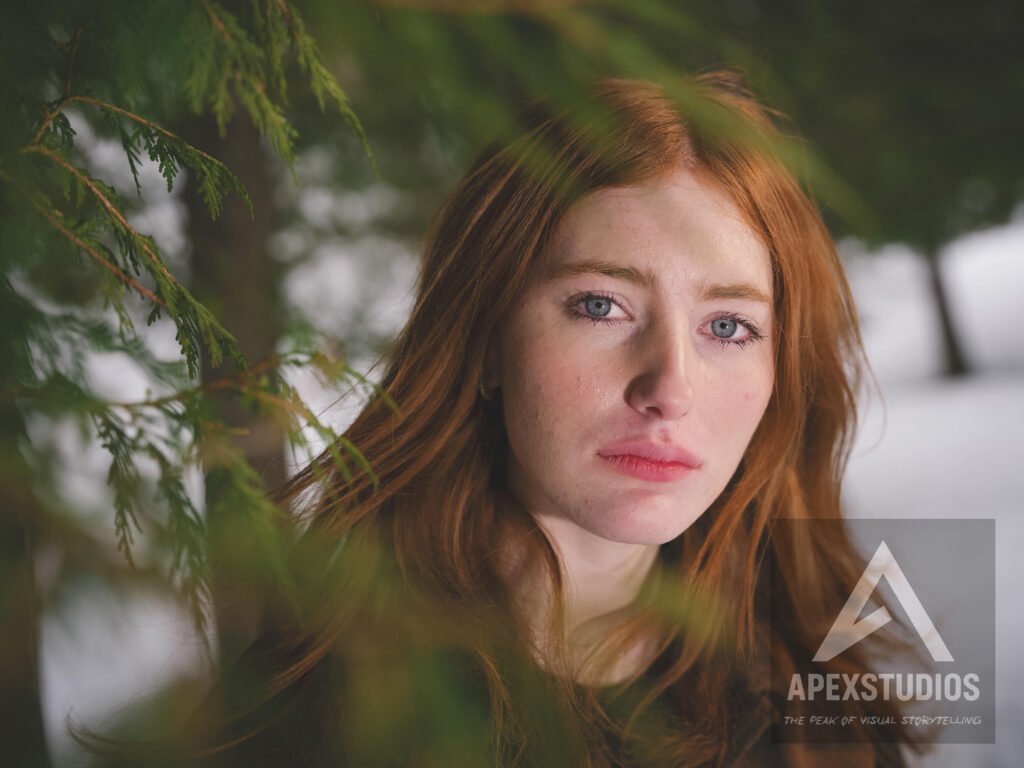 winter portrait, graduation photo